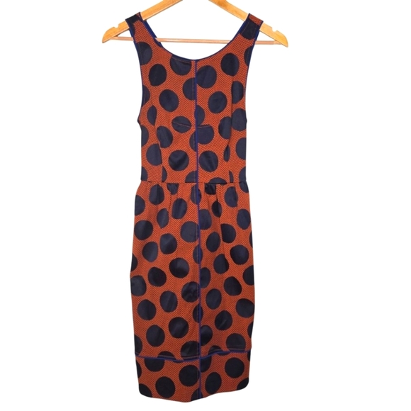 Maeve Anthropologie Retro Mod Party Rokin Polka Dot Criss Cross Back Dress 4 - Picture 1 of 10